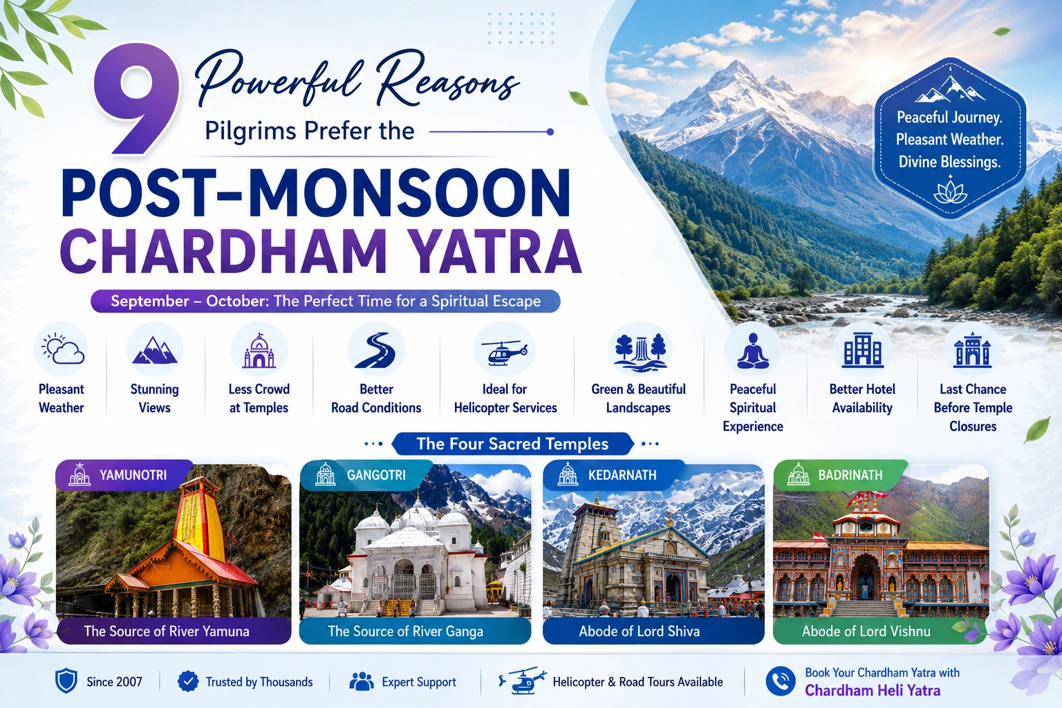 9 Powerful Reasons to Choose a Post-Monsoon Chardham Yatra